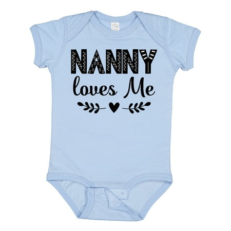 

Inktastic My Nanny Loves Me Grandchild Gift Baby Boy or Baby Girl Bodysuit