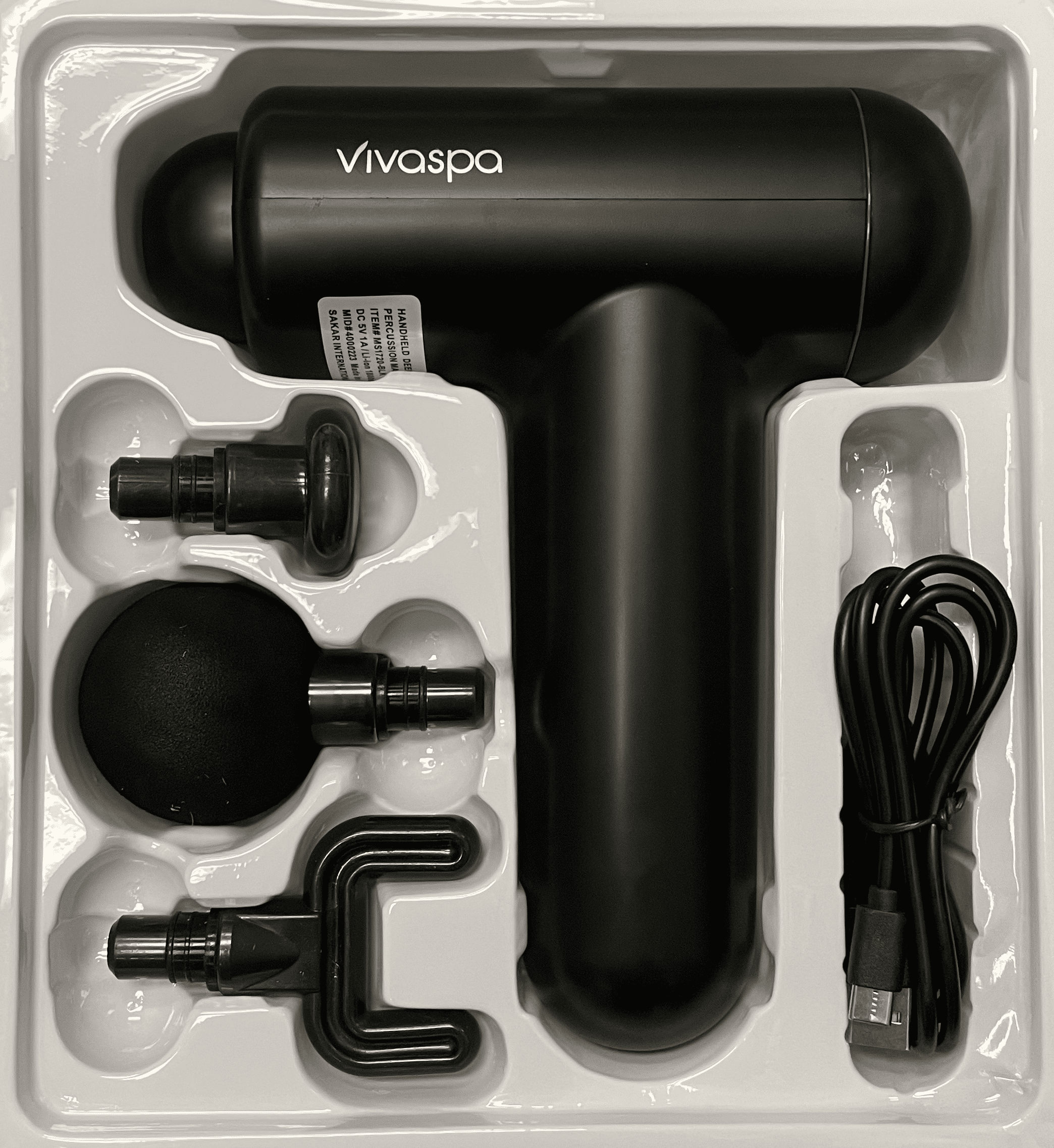 Vivitar Vivispa Mini Deep Tissue Massage Gun Neck Back USB-C MS1720-SIL nbnbnbj Vivitar Vivispa Mini Deep Tissue Massage Gun Neck Back USB-C MS1720-SIL nbnbnbj