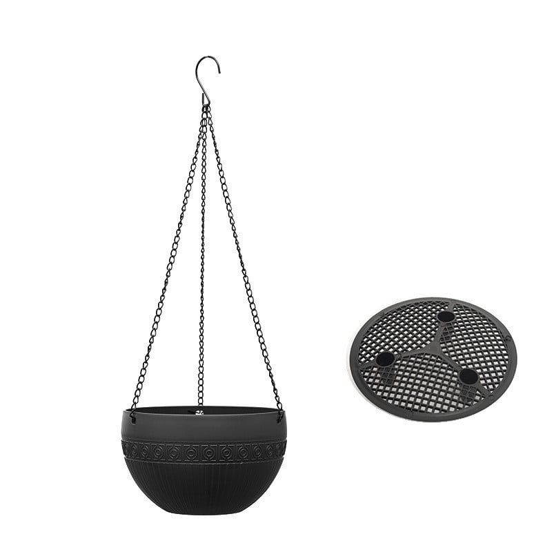 BLUESON Hanging Plant Basket Planter With Chain, Home Garden Flower