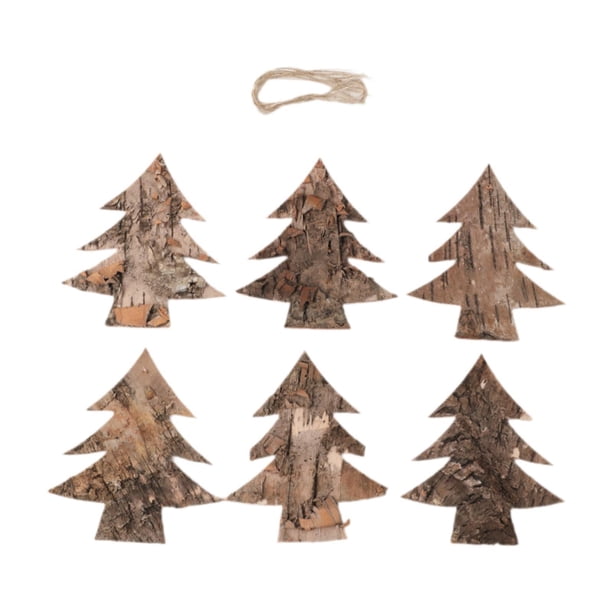 6 adornos de madera para decoración navideña, decoración del hogar, regalos, suministros para fiestas en interiores. Árbol de Navidad