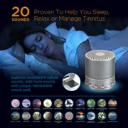 Sound Oasis Sound Machine Bluetooth Speaker Portable White Noise Machine 20 Non-Looping Sounds Nature Brown Pink Noise Tinnitus Masker Sound Soother for Sleep Home Baby Office Travel Rechargeable