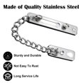 thumbnail image 4 of Polished Door Latch, Stainless Steel Chain Door Guard Lock, Heavy Duty Material, Anti-Theft Press Latch, Simple Installation, Wide Application for Inside and Front Doors, 4 of 7