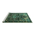thumbnail image 2 of Ahgly Company Machine Washable Indoor Rectangle Persian Turquoise Blue Traditional Area Rugs, 5' x 8', 2 of 4