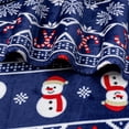 thumbnail image 3 of Manta Pavilia con diseño de muñeco de nieve navideño, 127 x 152 cm, azul, suave y cálido, 3 of 9