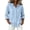 Light Blue, variant on Womens Tops Solid Hooded 3/4 Sleeve Button Down Shirt Summer Casual Linen Plus Size Clothing 2026