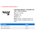 thumbnail image 2 of Left Exhaust Manifold - Compatible with 1988 - 1996 Ford Bronco 1989 1990 1991 1992 1993 1994 1995, 2 of 2