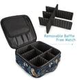 thumbnail image 4 of FORMRS Travel Makeup Bag Large Capacity Train Case Cosmetic Organizer with Adjustable Dividers, Blue Cartoon Owl Pattern, 4 of 8