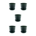 thumbnail image 3 of kurtrusly Modern Decorative Flower Pots Easy To Maintain Various Colors And Sizes green S pot+S tray 5Set, 3 of 6