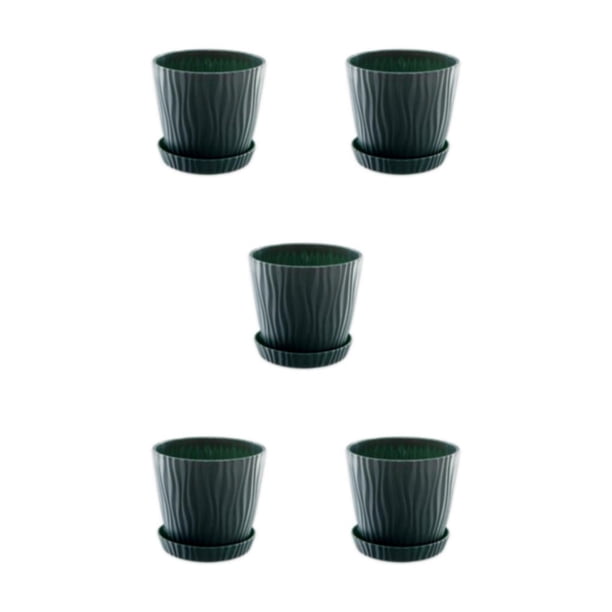 Macetas de plástico Advancent M verde ligera + bandeja M