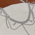 thumbnail image 3 of Collar de mariposa con diamantes completos, cadena de clavícula con personalidad, adecuado para collares decorativos para mujer, 2 uds., 3 of 5