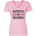 thumbnail image 3 of Inktastic Happiness is Being a Grandma with Butterflies Women's V-Neck T-Shirt, 3 of 5