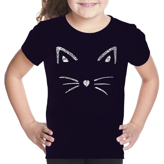 Girl's Word Art T-shirt - Whiskers