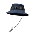 thumbnail image 4 of Sombrero tipo pescador cómodo de ala ancha y ajustable para la playa, ideal para jugar al golf o actividades al aire libre. Azul oscuro, 4 of 9