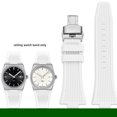 thumbnail image 3 of Correa de reloj 1853 para TISSOT PRX T137.407/410 Super Player, correa de reloj de silicona de caucho para hombres y mujeres, 26 x 12 mm, extremo convexo, 3 of 5