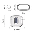 thumbnail image 3 of Funda transparente para PC dura anticaída con mosquetón para JBL Tune Flex 2023, 3 of 8