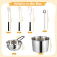 thumbnail image 4 of 5 PCS Double Boiler Melting Pot Set, Including 600 ML/0.6 QT and 1600 ML/1.7 QT Chocolate Melting Pots, Stainless Steel Pots, Spoon and Fork Tools for Melting Chocolate Candy Wax, 4 of 5