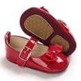 thumbnail image 1 of Faithtur Princess Shoes Girls Solid Color Bowknot Footwear Walking Shoes, 1 of 9