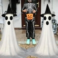 thumbnail image 1 of 2 piezas de decoraciones de Halloween para exteriores e interiores, luces fantasma compactas y creativas, decoración de fiesta aterradora para jardín, 12 m, 1 of 8