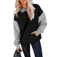 thumbnail image 2 of Chuancc Fall Outfits For Women 2025 Sweatshirt For Women Solid Color Hoodies Fall Sweatshirt Crewneck Sweatshirts Women Winter Clothing For Women Cute Hoodies Z-B 3XL, 2 of 5