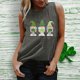 thumbnail image 2 of Gibobby Camiseta sin mangas con cuello en T, camiseta informal para mujer, camiseta sin mangas, chaleco, blusa informal, camisetas sin mangas con estampado redondo para mujer(Gris oscuro,M), 2 of 5