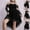 Black, variant on Women's Plus Size Gothic Ball Gown Strapless Backless Tube Evening Dress