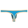 thumbnail image 3 of TANBOM Men's Nylon Sexy Thong Underwear Precise Coverage Bulge Pouch Breathable Comfortable Emerald Blue L, 3 of 6