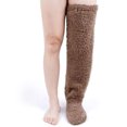 thumbnail image 2 of Qarigey Calcetines hasta la rodilla cálidos de invierno, suaves y transpirables, de poliéster, para días fríos, calcetines hasta la rodilla Medias marrón, 2 of 6
