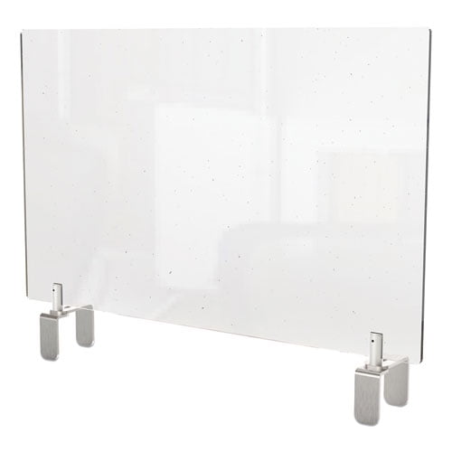 Clear Partition Extender With Attached Clamp, 29 X 3.88 X 24, Thermoplastic Sheeting | Bundle of 2 Each
