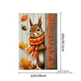 thumbnail image 3 of JOOCAR Welcome Squirrel with Orange Scarf Linen Garden Flag for Fall Autumn Home Outdoor Garden Yard Door Decor 12x18 inch, 3 of 4