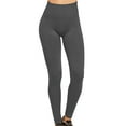 thumbnail image 1 of Gravity Threads Womens High Waist Fleece Extra-Wide Band Leggings - Charcoal, 1 of 1