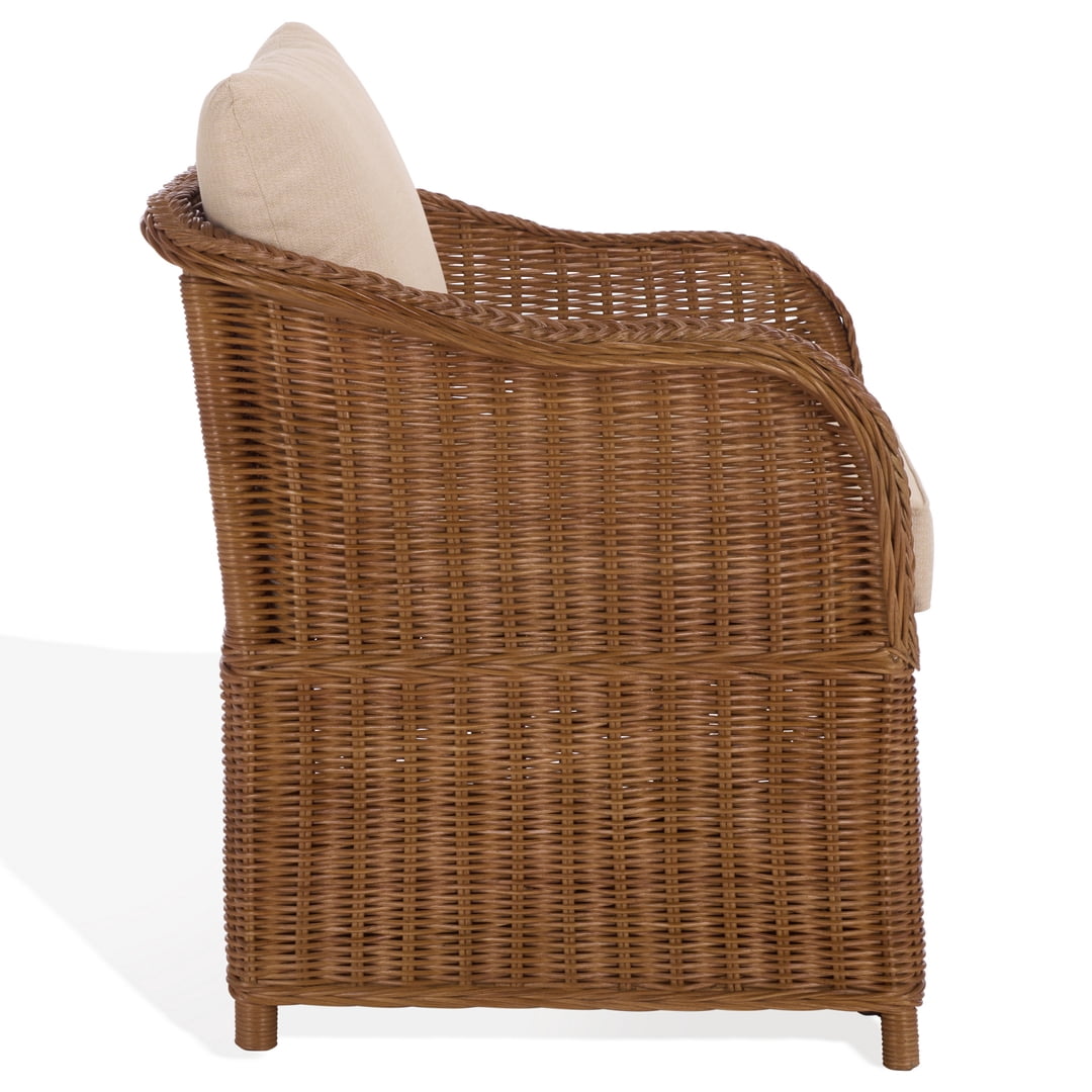 Safavieh Couture Nikolina Rattan Modern Accent Chair, Natural/Beige