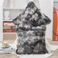 thumbnail image 2 of Home Soft Things Tie-Dyeing Heavy Faux Fur Pillow Covers, Set of 2, 20"x20", Black Grey, 2 of 8