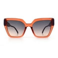 thumbnail image 5 of Womens Modish Squared Oversized Cat Eye Plastic Sunglasses Orange Purple - Black Brown, 5 of 8