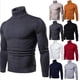 thumbnail image 3 of Suéter de cuello alto Suéter ajustado para hombre Suéter de lana con solapa Suéter de base gruesa para hombre Uso versátil, 3 of 6