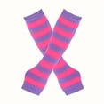 thumbnail image 3 of Dsseng Festive Striped Winter Arm Sleeves - Fire Ninja Style - Women‘s Fashion Accessory - Hand Wash or Dry Clean - Elastic Material - Knit Pattern - Suitable for Outdoor Use - Decorative, 3 of 7
