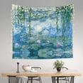 thumbnail image 2 of INVIN ART Tapestry Wall Hanging Art Home Decor, Water Lilies by Claude Monet Art Print Painting for Living Room Bedroom Bathroom Dorm, 2 of 5