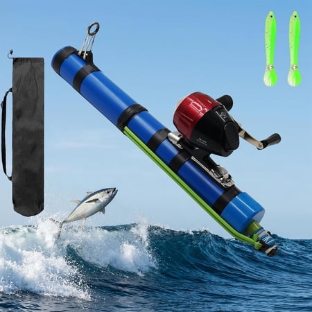 Sling Caster Fishing Sling Shot Casting Reel Portable Telescopic Lure Launcher Travel Fishing Pole for Freshwater and Saltwater Outdoor Anglers