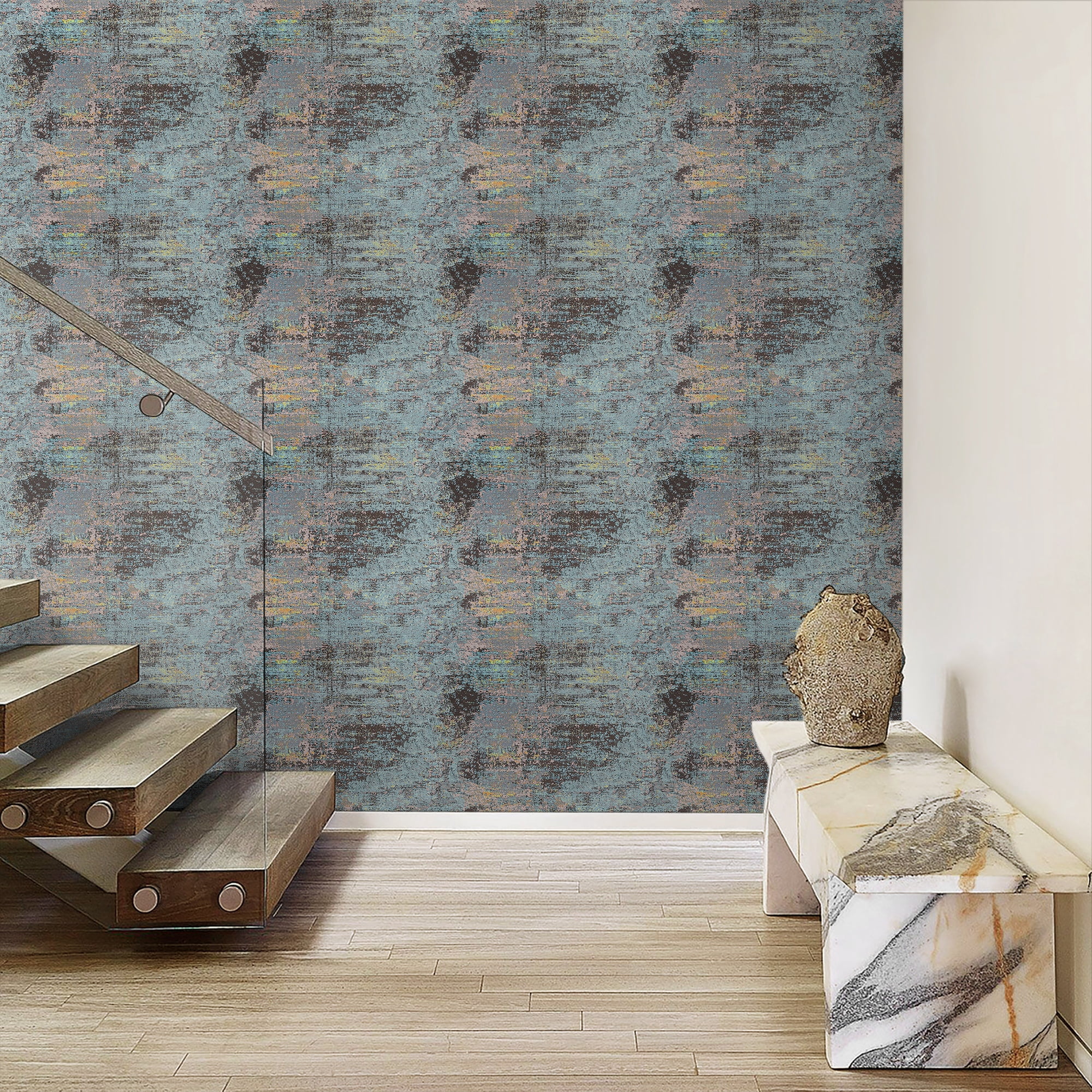 UMIGGEE Multicolor Wallpaper Grasscloth Peel and Stick Wallpaper 17.3-in x 118-in Wall Paper Stick and Peel Contact Paper Removable Self Adhesive Vinyl Wallpaper