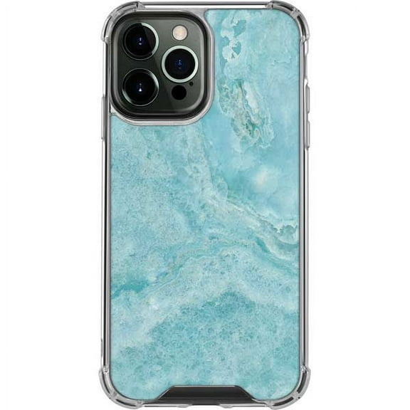 Skinit Marble Crystal Turquoise iPhone 13 Pro Max Clear Case