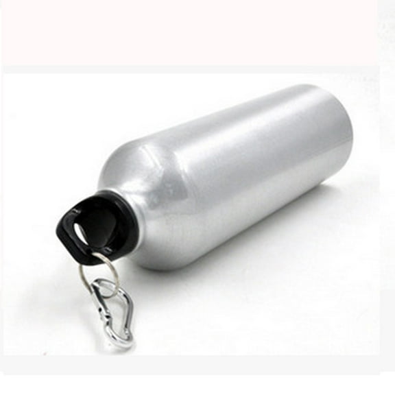 Stainless Steel Tumbler 400Ml Reusable Water Bottle With Screw Top Carabiner Clip Lid For Outdoor Sports Gym Travel Camping Hiking 01-Silver