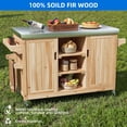 thumbnail image 6 of Uforic Outdoor Movable Grill Cart Storage Cabinet, MultiFunctional BBQ Grill Bar Cart, Bar, Prep Table, Rolling Kitchen Island, 6 of 10