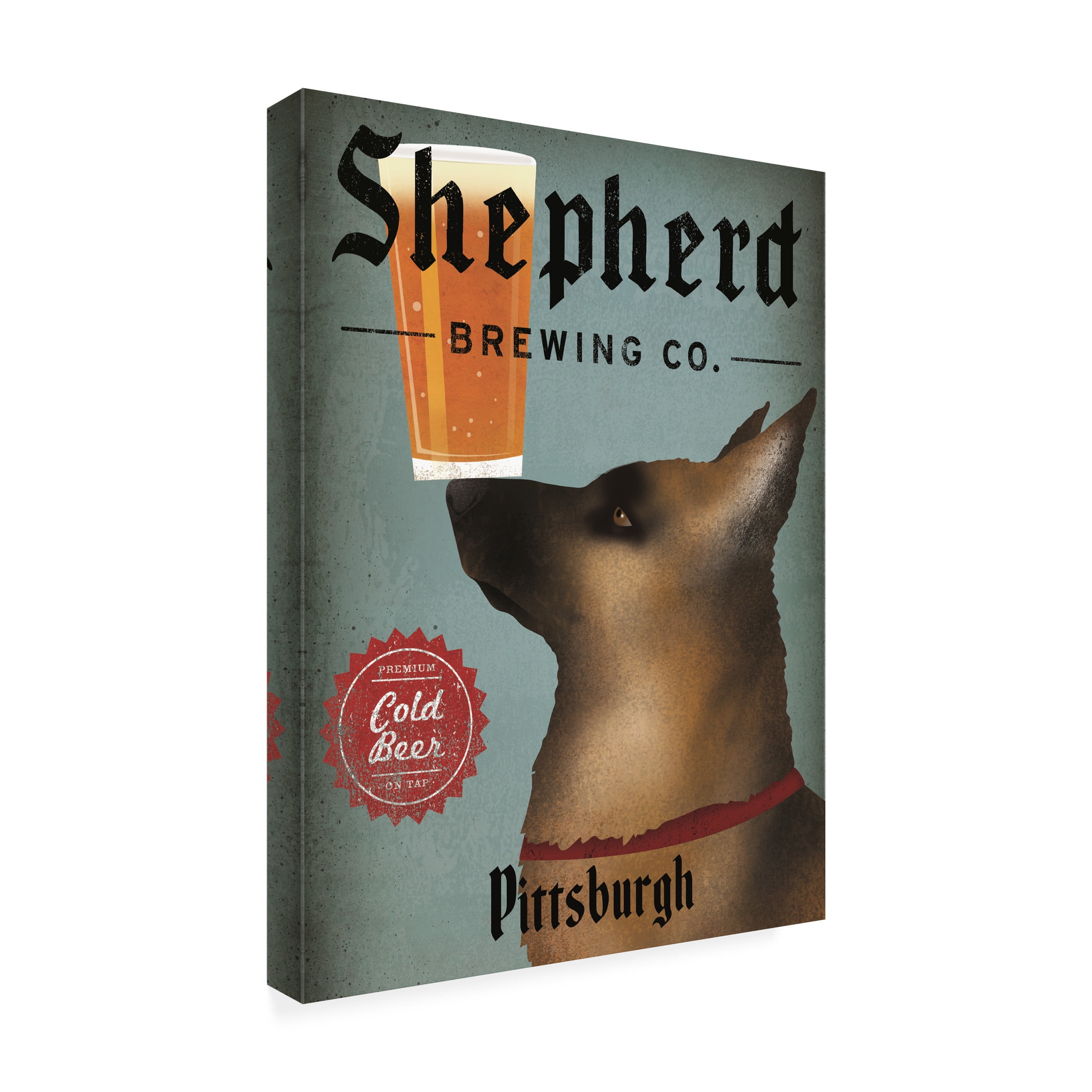 Trademark Fine Art 'German Shepherd Brewing Co Pittsburgh Black' Canvas Art by Ryan Fowler