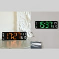 thumbnail image 3 of Baohd Wall-mounted Dual Alarms LED Clocks Large Digital Display For Wide Applicable Scenarios black red, 3 of 6