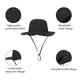 thumbnail image 3 of Sombrero de cubo impermeable para lluvia para mujer, de ala ancha, de verano, UPF50+, sombrero de vaquero para el sol, sombrero de playa flexible suave y plegable para hombre, 3 of 5