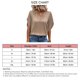 thumbnail image 5 of Blusa de encaje con cuello en V para mujer, manga corta, cómoda, transpirable, camiseta de manga corta, color caqui S, 5 of 5