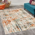 thumbnail image 2 of Grunge Decorative Rug, Abstract Paint Manifold Complicated Mixed and Lines Print Illustration, Quality Carpet for Bedroom Dorm and Living Room, 6 Sizes, Burnt Orange, by Ambesonne, 2 of 4