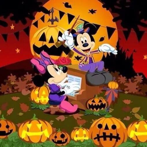 Disney-dibujo de diamante de dibujos animados, bordado de Mickey, punto de cruz, mosaico hecho a mano, decoración del hogar, regalo de Halloween, 5 d