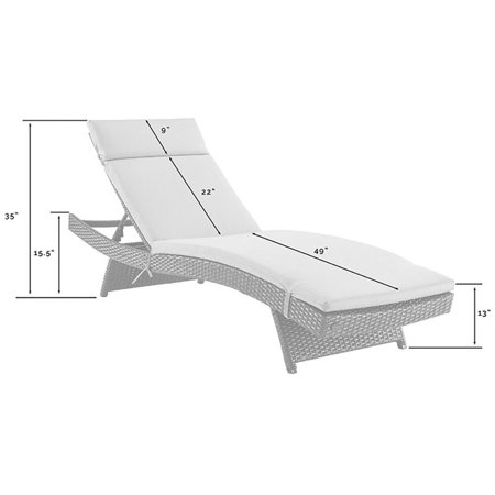 Crosley Biscayne Patio Chaise Lounge In Brown And White Walmart Canada