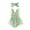 Green, variant on Musuos Baby Girl 2Pcs Summer Outfits, 3M 6M 9M 12M Ruffle Sleeve Square Neck Daisy Print Romper Mesh Dress with Headband Set