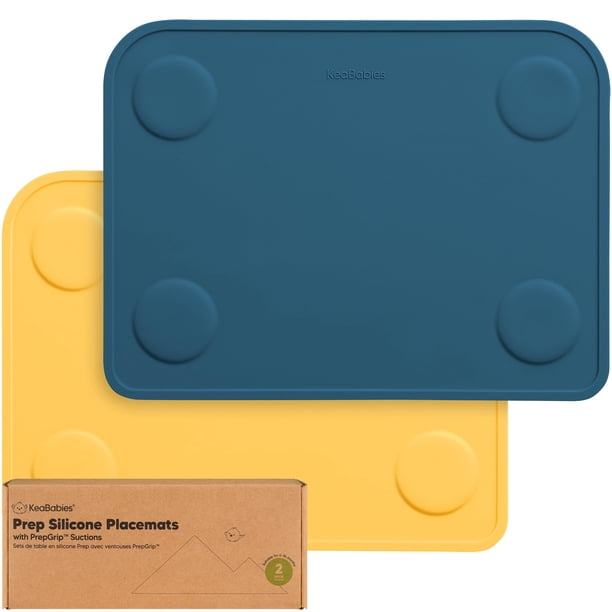 Set de 2 Manteles Individuales de Silicona Antideslizantes KeaBabies 30x23 cm